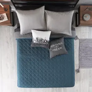 Nuovo Piumino Ultraleggero Blu Cobalto Misura King 2 Varianti - Product Image 5