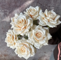 7 Têtes Soie Artificielle Rose Bouquet De Mariage Arrangement Floral Rose Rose Fête Des Mères Noël Nouvel An Nouvel An Chinois