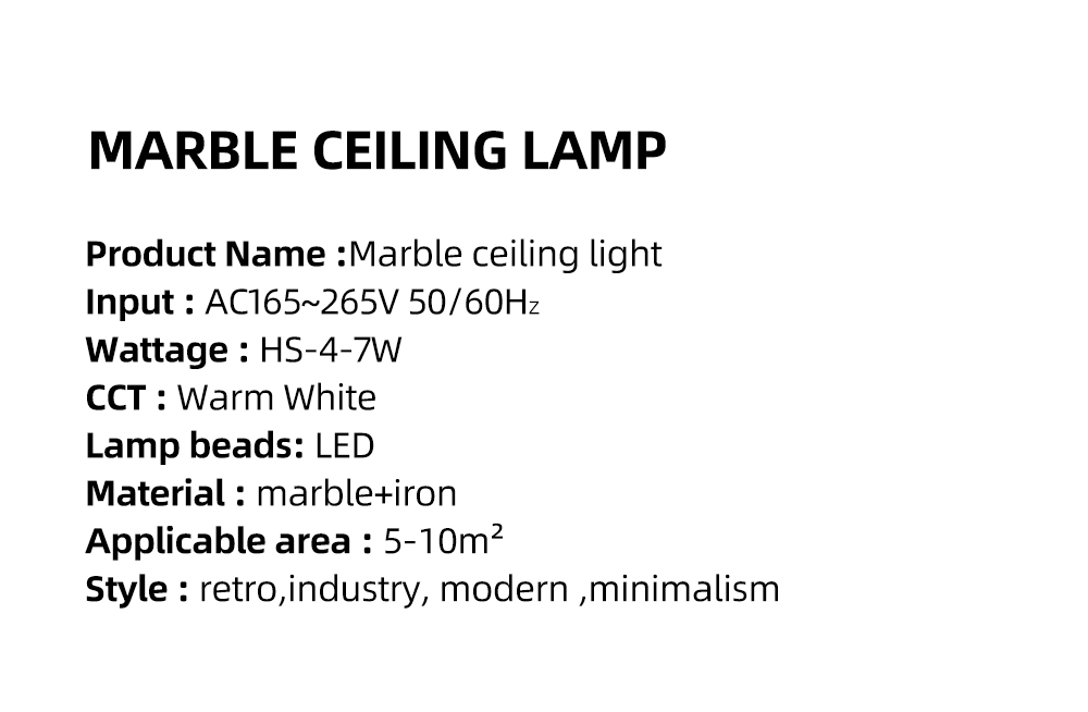 High Quality Marble Ceiling Led Light Ceiling Lamp Modern Surface Mounted Panel Lamp For Living Room