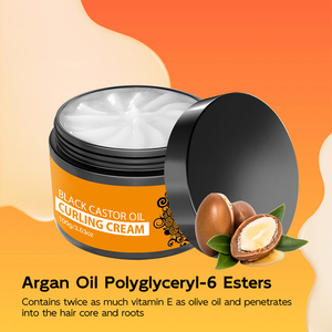 <span class=keywords><strong>Crème</strong></span> coiffante pour cheveux, huile de ricin noire, <span class=keywords><strong>crème</strong></span> définissante pour les boucles, gel coiffant pour les boucles, femmes et hommes - Product Image 3