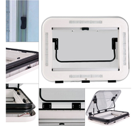 Fenêtre de toit double vitrage en alliage d'aluminium pour caravane et camping-car, anti-UV, avec éclairage LED, moustiquaire et rideau occultant, pour Maxus D90