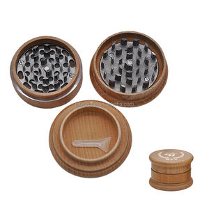 مطحنة أعشاب خشبية طبيعية مخصصة بثلاث طبقات، مطحنة أعشاب يدوية، ملحقات تدخين، مطحنة تبغ يدوية - Product Image 2