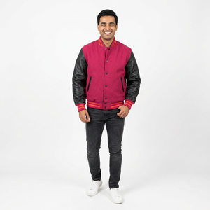 2026 Men's Wool <b>Leather</b> Varsity <b>Jacket</b> High Quality Custom <b>Winter</b> Wear Hooded Lightweight CollegeBaseballjacket for men - Product Image 1