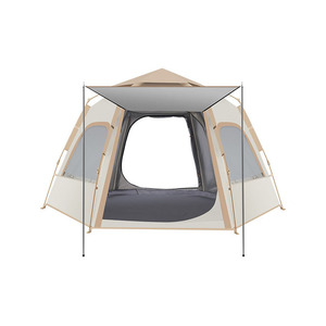 Tente de camping automatique hexagonale, imperméable, anti-UV, ouverture rapide, pour 6 personnes, pour activités de plein air - Product Image 2