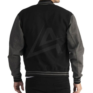 <b>Men's</b> High Street Style Letterman <b>Jacket</b> New Design Solid Color Warm Streetwear with Stand Collar Made From Canvas Fabric - Product Image 6