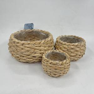 Cesta de paja tejida para el hogar y el jardín para exhibir flores - Product Image 3