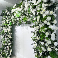 SPR Bon prix, décoration de mariage, anniversaire, hôtel, hydrangea avec arche de roses, fleurs artificielles en soie, mur de fleurs