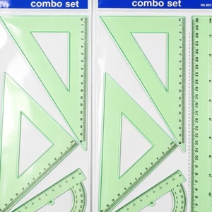 Juego de 4 Reglas al por Mayor para Estudiantes, Reglas Coloridas Económicas en Oferta, Juego de Reglas Transparentes de Plástico - Product Image 2