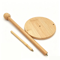 MIXWARES Porte-rouleaux de papier en bambou autoportant - Étagère de rangement multifonctionnelle pour la cuisine, pour chiffons de nettoyage, rouleaux et petits objets