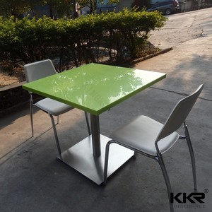 8 plazas <span class=keywords><strong>restaurante</strong></span> mesas de comedor y sillas de piedra de acrílico superficie sólida mesa de comedor - Product Image 6