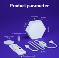 Lampe de nuit créative à LED en nid d'abeille avec capteur de mouvement tactile modulaire à assembler soi-même, livraison directe