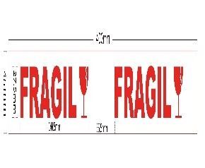 Etichetta Fragile Stampata 200x4.5cm Rettangolare in Carta per Stampa Digitale Uso Spedizioni - Product Image 3