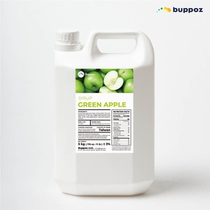 น้ำเชื่อมแอปเปิ้ลเขียว 5 กก. ขวด ฮาลาล HACCP สำหรับร้านชานมไข่มุก ขายส่ง - Product Image 1