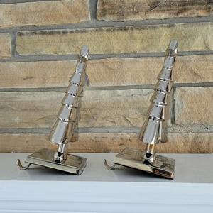 2025 Shiny Nickel Plating Brass <b>Christmas</b> Tree <b>Stocking</b> <b>Holder</b> Best Seller - Product Image 3