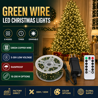 Guirlandes lumineuses LED pour sapin de Noël à basse tension avec télécommande et 8 modes d'éclairage