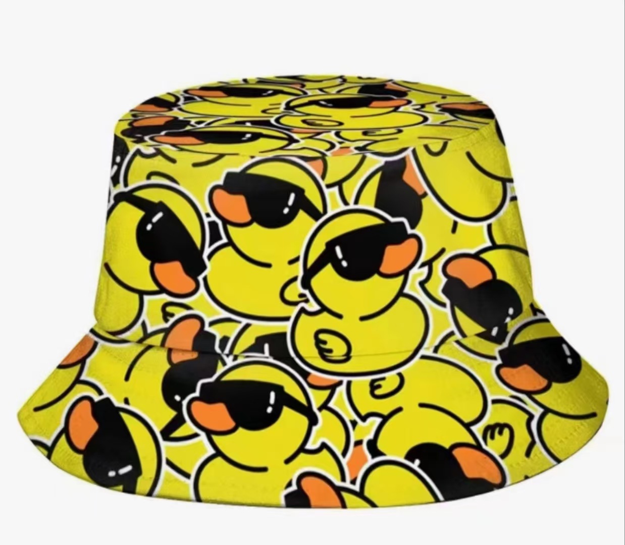 Patito azul, pequeño y amarillo.