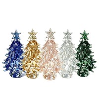 Ornement de bureau en quartz transparent spécial transfrontalier, arbre de Noël, décoration en cristal dessinée à la main, cadeau de vacances, en stock