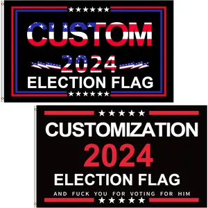 2024 избирательный флаг с индивидуальным принтом, американские президентские выборы, ручные автомобильные флаги, флаг США, избирательный флаг США