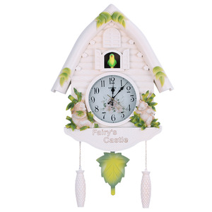 Fairy's Castle Cuckoo <b>Wall</b> <b>Clock</b> Analog Battery Powered With Pendulum For Living Room <b>Bedroom</b> - Product Image 4