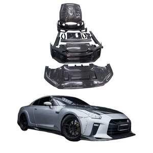 Kit carrosserie en fibre de carbone Yicku Top Style pour <span class=keywords><strong>Nissan</strong></span> <span class=keywords><strong>GTR</strong></span> R35, état <span class=keywords><strong>neuf</strong></span>, pare-chocs avant, pare-chocs arrière, aileron de voiture, kits de mise à niveau du capot - Product Image 1