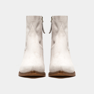 Bottines à talon en cuir véritable de haute qualité fabriquées en usine à Dongguan pour femmes - Product Image 2