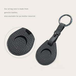 Étui de protection portable en PU avec porte-clés, anti-perte et séchage rapide, pour support de collier <span class=keywords><strong>AirTag</strong></span> pour chien et chat - Product Image 3