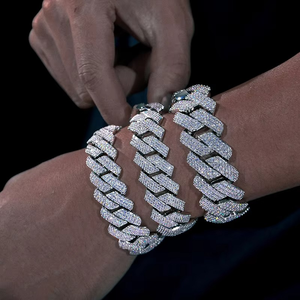 Hot Sale Moissanite Cuban Bracelet <b>For</b> <b>Men</b> And Women With Clarity Stones Premium Craftsmanship Available At Competitive Price - Product Image 5