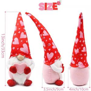 Cadeau de la fête des amoureux chinoise transfrontalière, poupée en peluche en forme de cœur de pêche Rudolph, en tissu, ornements suspendus pour fenêtre - Product Image 2