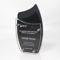 Trophée personnalisé en acrylique avec logo sur mesure, plaque de reconnaissance d'entreprise pour événements professionnels