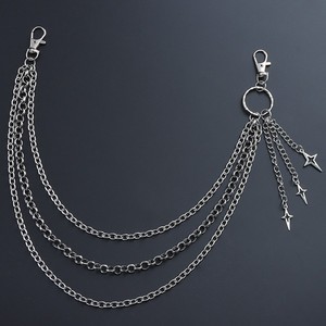 Chaîne de taille unisexe en argent tibétain avec pendentif étoile, style punk rétro urbain, à boucles multiples, pour usage quotidien - Product Image 3