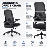 Chaise de bureau ergonomique pivotante à dossier mi-haut réglable en hauteur, moderne et simple, en maille, pour conférence et direction