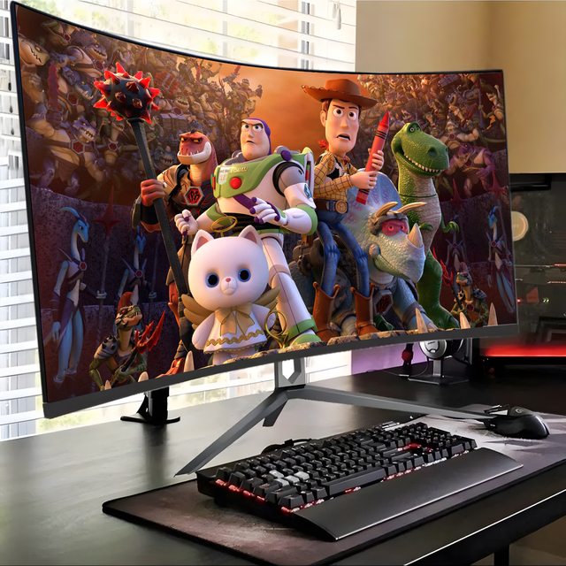 Rebekah OEM Factory Hot Sale 1k/2k/3k/4k Gaming Monitor 1800R Curved Lcd Monitor 27 Inch 34 Inch Gaming Screen Monitor