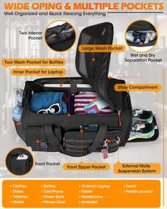 Mochila Deportiva Grande Unisex de 45L para Entrenamiento, Equipaje de Mano, Bolsa de Viaje para Gimnasio - Product Image 3