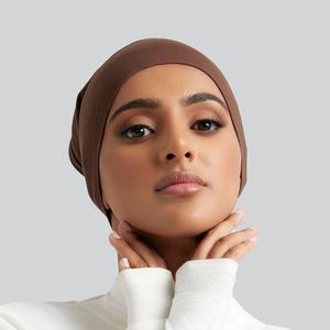 Solid color muslim under <b>cap</b> <b>hijab</b> everyday comfortable wear Customizable Breathable Comfortable Stretchy Soft Durable - Product Image 1