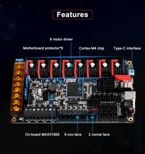 Carte de contrôle <span class=keywords><strong>BIGTREETECH</strong></span> BTT Octopus Pro V1.1 32 bits prenant en charge 8 pilotes de moteur pas à pas pour imprimante 3D avec puce H723 - Product Image 5