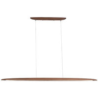 Luminaire suspendu long de style vintage en noyer noir massif pour restaurant et bar, avec LED protectrice pour les yeux CRI 95, design nordique minimaliste