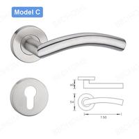 BBDHOME Manija Mecánica de Palanca de Alta Calidad para Puerta con Bocallave para Llave de Baño y Cerradura de Acero Inoxidable