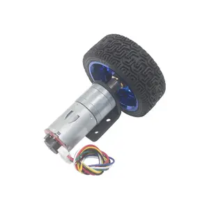 Wholesale 25mm 6v 12v 24v Robot Car Kit DC Gear Motor With Encoder for Smart Car Chassis Smart Robot Wheel+motor Mount Bracket