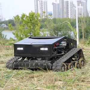 Good Quality Wholesale Upgraded Remote Control Grass Cutting Machine Lawn Mower With Snowplow