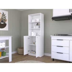Bibliothèque de bureau blanche DB Benzoni à deux portes Bibliothèque blanche élégante pour la maison ou le bureau - Product Image 4