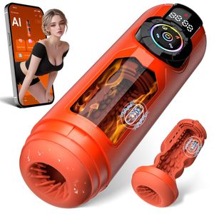 Vibrierende Stoß- und Saugmaschinen mit KI-Interaktion, APP-Steuerung und Heizfunktion – Automatischer <span class=keywords><strong>Masturbator</strong></span> und Penispumpe für Männer - Product Image 1