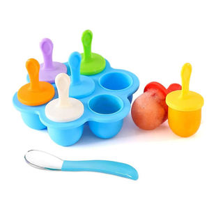 Moule à glaces créatif à 7 cavités avec bâtonnets en <span class=keywords><strong>plastique</strong></span> colorés pour enfants, en <span class=keywords><strong>silicone</strong></span> de qualité alimentaire - Product Image 3