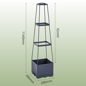 Jardinière auto-arrosante P464 avec treillis, potager surélevé, trous de drainage – Pots et jardinières <span class=keywords><strong>pour</strong></span> tomates - Product Image 2