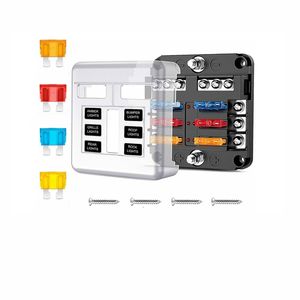 Bloque de Fusibles de 6/12 Vías BH-6PDF/12PDF con LED y Terminal Negativo - para Modificaciones de Automóviles, Camiones y Autocaravanas - Product Image 1