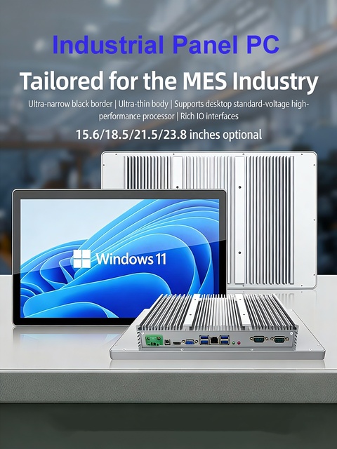 15 Inch IP65 Industrial Panel PC Touch Fanless Intel N100 CPU 4GB RAM 128GB SSD for Energy Power Station Monitoring Terminal