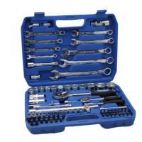 Juego de Herramientas Manuales para Reparación de Automóviles de 82 Piezas, Juego de Llaves de Tubo Combinadas en Estuche Rígido OEM CR-V para Uso Doméstico