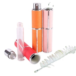 Portable <b>10ml</b> Leather Travel Perfume Diffuser Mini Empty Sample Spray <b>Bottle</b> Screw Cap for Skin Care Serum Mini Volume - Product Image 1