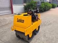 Rouleau compacteur vibrant à double tambour Sunblaze SPR450 d'occasion, autopropulsé, bidirectionnel, hydraulique, puissance 5,5 kW, origine Shandong, faible coût