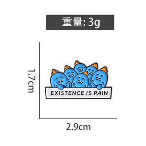 Épingles en métal créatives et personnalisées avec des badges créatifs d'accessoires de porte-clés de personnages de dessins animés - Product Image 5