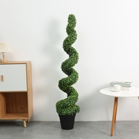 Arbre artificiel en spirale dense, imitation camphre, toucher réel, haut de gamme, résistant aux UV, pour décoration extérieure et intérieure
